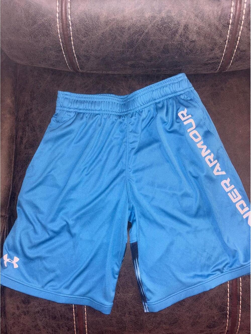 NWT Under Armour Stunt 3.0 Printed Shorts Youth Medium Blue Basketball Shorts